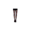 Collant noir imprimé floral 